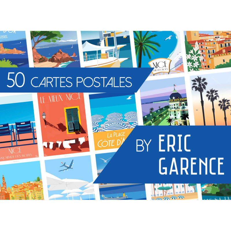 Côte d'Azur Box - 50 cartes postales Côte d'Azur Box - 50 cartes postales