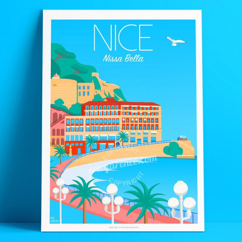 Affiche ''Nice, Le quai des Etats-Unis'' Affiche ''Nice, Le quai des Etats-Unis''