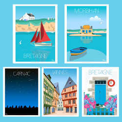 La Bretagne - Pack de 5 affiches