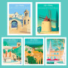 Les Alpilles en Provence - Pack de 5 affiches