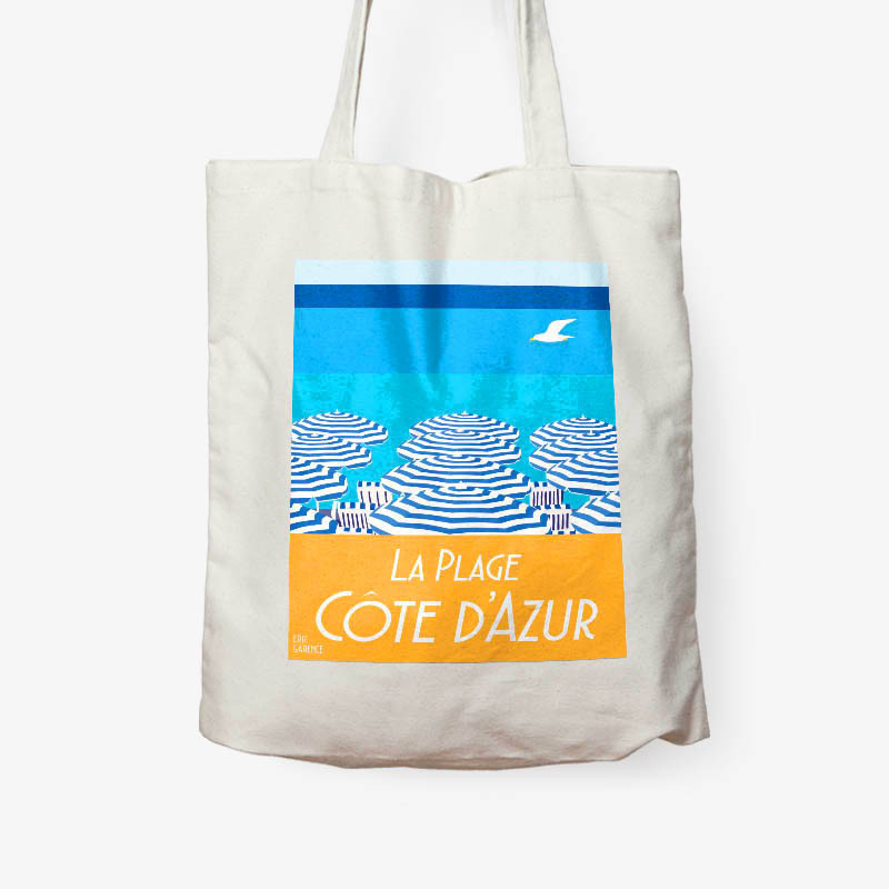 Tote Bag "La Plage, Côte d'Azur" Tote Bag "La Plage, Côte d'Azur"