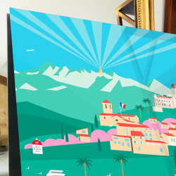 Tableau sur Plexiglass "Villeneuve-Loubet au Printemps"