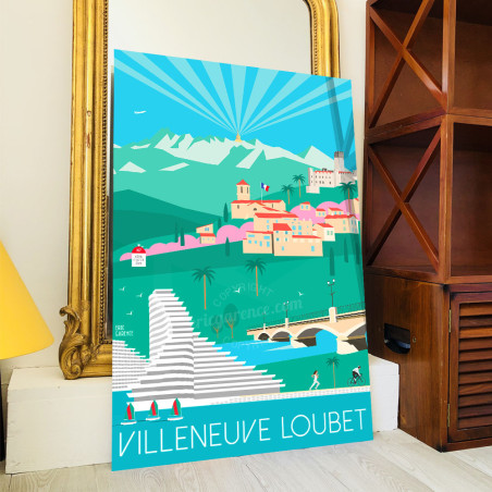 Print on Plexiglass "Villeneuve-Loubet in Spring"