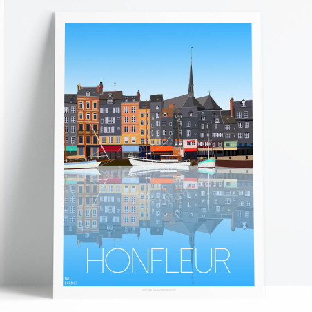 Affiche "Honfleur le midi"