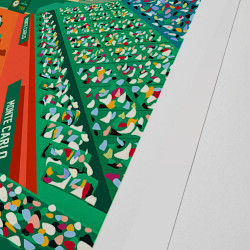 Affiche d'art signée à la main par Eric Garence "Rolex Monte-Carlo Masters, 2024"