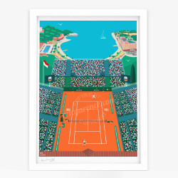 Hand signed art poster "Rolex Monte-Carlo Masters, 2026 by Eric Garence