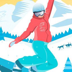 Poster ''Isola 2000 Snowboard''