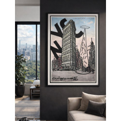 Flatiron Abduction NYC | Affiche signée Eric Garence
