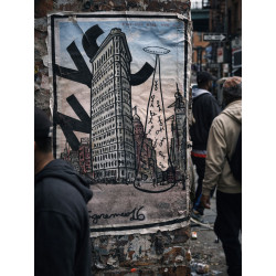 Flatiron Abduction NYC | Affiche signée Eric Garence