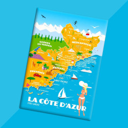 Magnet "La Carte de la Côte d'Azur"