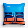 Coussin "Nos 2 chaises bleues" par Eric Garence
