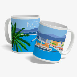 Mug "Nice, Casino, Palmiers et Caravelle"