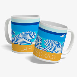Mug "La Plage, Côte d'Azur"