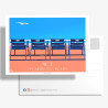 Carte Postale "Nice, Nos 4 Chaises Bleues" par Eric Garence artiste contemporain