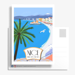 Carte Postale ''Nice, Casino, Palmiers et Caravelle'' by Eric Garence