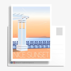 Carte Postale ''Nice Sunset'' by Eric Garence