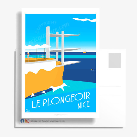 Carte Postale ''Nice, Le Plongeoir 2017'' by Eric Garence