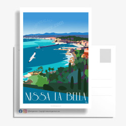 Carte Postale ''Nissa La Bella'' by Eric Garence