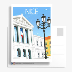 Carte Postale ''Nice, Le Palais de Justice'' by Eric Garence