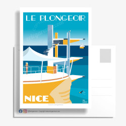 Carte Postale ''Nice, Le Plongeoir 2020'' by Eric Garence