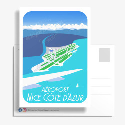 Carte Postale ''L'aéroport de Nice'' by Eric Garence