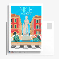 Carte Postale ''Nice, La place Masséna'' by Eric Garence