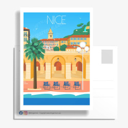 Carte Postale ''Le vieux Nice à midi'' by Eric Garence