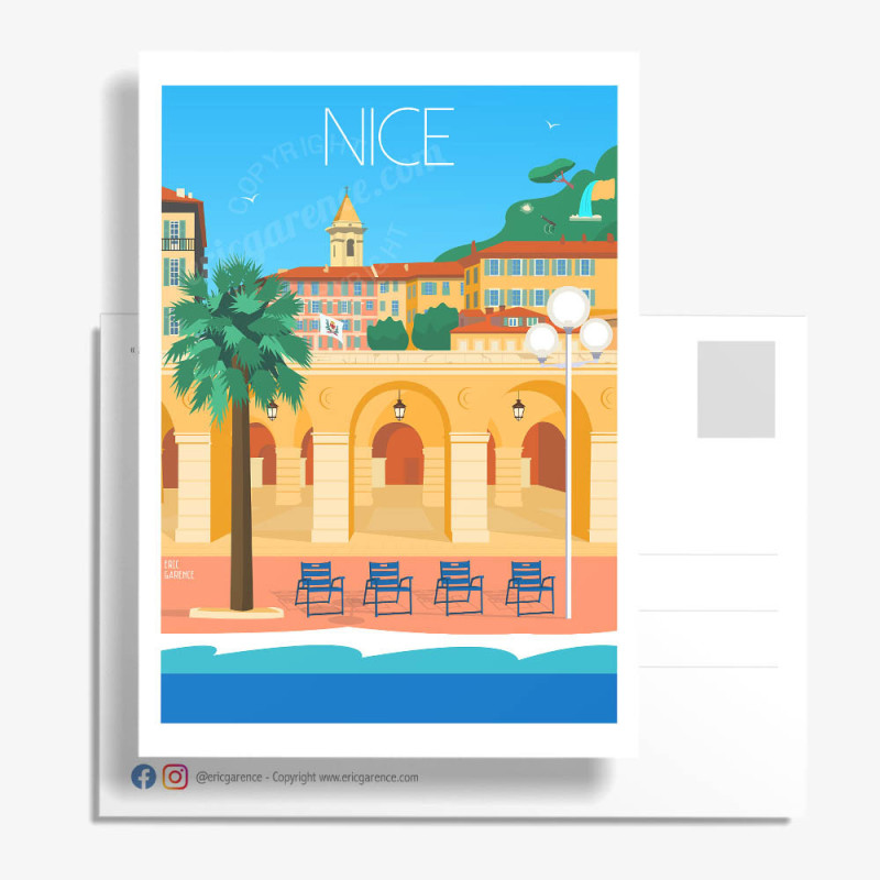 Carte Postale ''Le vieux Nice à midi'' by Eric Garence Carte Postale ''Le vieux Nice à midi'' by Eric Garence