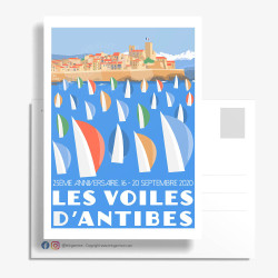 Carte Postale ''Les 25ème Voiles d'Antibes'' by Eric Garence