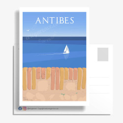 Carte Postale ''Antibes, Les remparts'' by Eric Garence