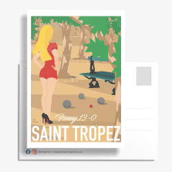 Carte Postale ''Fanny à Saint-Tropez''