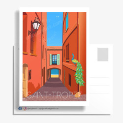 Carte Postale ''Saint-Tropez, La ruelle Saint-Pierre''