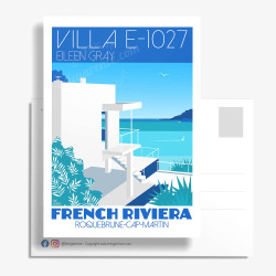 Carte Postale ''Villa E-1027, Bain de soleil''