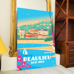 Tableau sur Plexiglass " Beaulieu-sur-Mer, La Petite Afrique" par Eric Garence