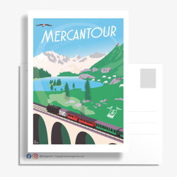 Carte Postale ''Le Mercantour, le loup et l'agneau''