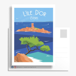 Carte Postale ''Saint-Raphaël, l'île d’Or''