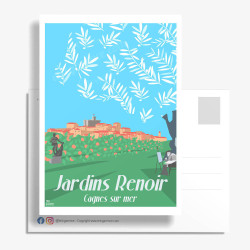 Carte Postale ''Les Jardins Renoir''