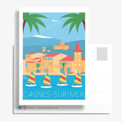 Carte Postale ''Cagnes-sur-Mer, les optimists''