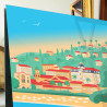 Tableau sur Plexiglass " Beaulieu-sur-Mer, La Petite Afrique" par Eric Garence