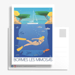 Carte Postale ''Les fonds marins de Bormes-les-Mimosas''