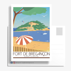 Carte Postale ''Où est cachée Marianne au Fort de Brégançon ?''