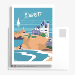 Carte Postale ''Biarritz et le rocher de la Vierge''