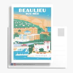 Carte Postale ''A Lovely day in Beaulieu-sur-Mer''