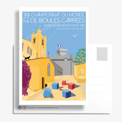Carte Postale ''Cagnes-sur-Mer, Boules Carrées 2018''