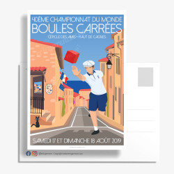 Carte Postale ''Cagnes-sur-Mer, Boules Carrées 2019''