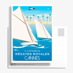 Carte Postale ''Les Régates Royales de Cannes, 2021''