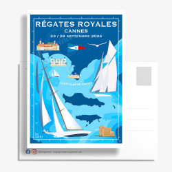 Carte Postale ''Les Régates Royales de Cannes, 2024''