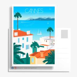 Carte Postale ''Cannes, La Californie''