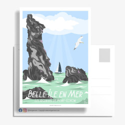 Carte Postale ''Belle-Île-en-Mer, Les aiguilles de Port-Coton''