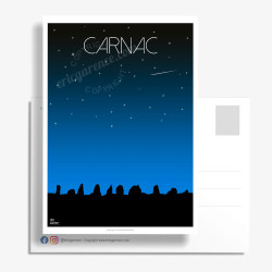 Carte Postale ''Bretagne, Carnac by night''